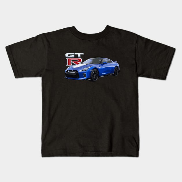 GT-R 50th anaversary Kids T-Shirt by cowtown_cowboy